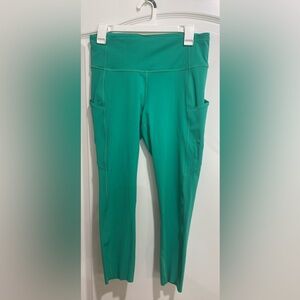 Lululemon Fast and Free High-Rise Crop 23" Kelly Green Size 10